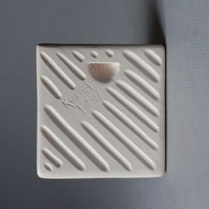 Two Face Wall Tile, Mid Range Stoneware, ready to ship, Susan Kniffin Davidson Ceramics, Kniffin Pottery image 8