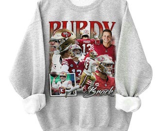 Brock Purdy Shirt, Football American Graphic Vintage, Football 90s Bootleg Inspired Gift Fan Unisex Shirt, Hoodie, Sweatshirt
