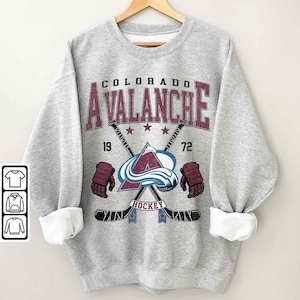Colorado Avalanche Vintage 90s Sweatshirt, Ice Hockey Shirt, Ice Hockey Crewneck, Colorado Avalanche Fan Gift Unisex Hoodie