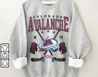 Colorado Avalanche Vintage 90s Sweatshirt, Ice Hockey Shirt, Ice Hockey Crewneck, Colorado Avalanche Fan Gift Unisex Hoodie