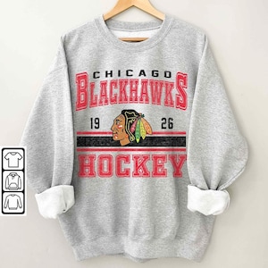 Chicago Blackhawks Vintage 90s Sweatshirt, Retro Hockey Crewneck, Christmas Gift, Unisex Jersey Hoodie