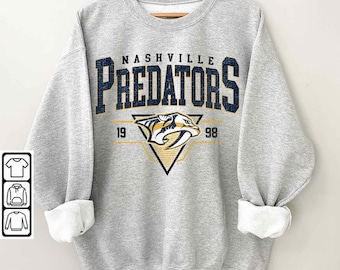 Vintage 90s Nashville Predators Shirt, Crewneck Nashville Predators Sweatshirt, New Jersey Hockey Gift