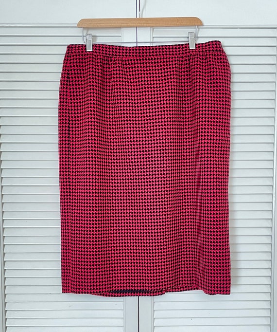 Vintage 1980s Pink and Black Pencil Skirt by Pend… - image 2