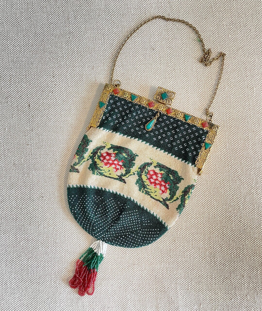 Antique Victorian Micro Beaded Purse - Etsy