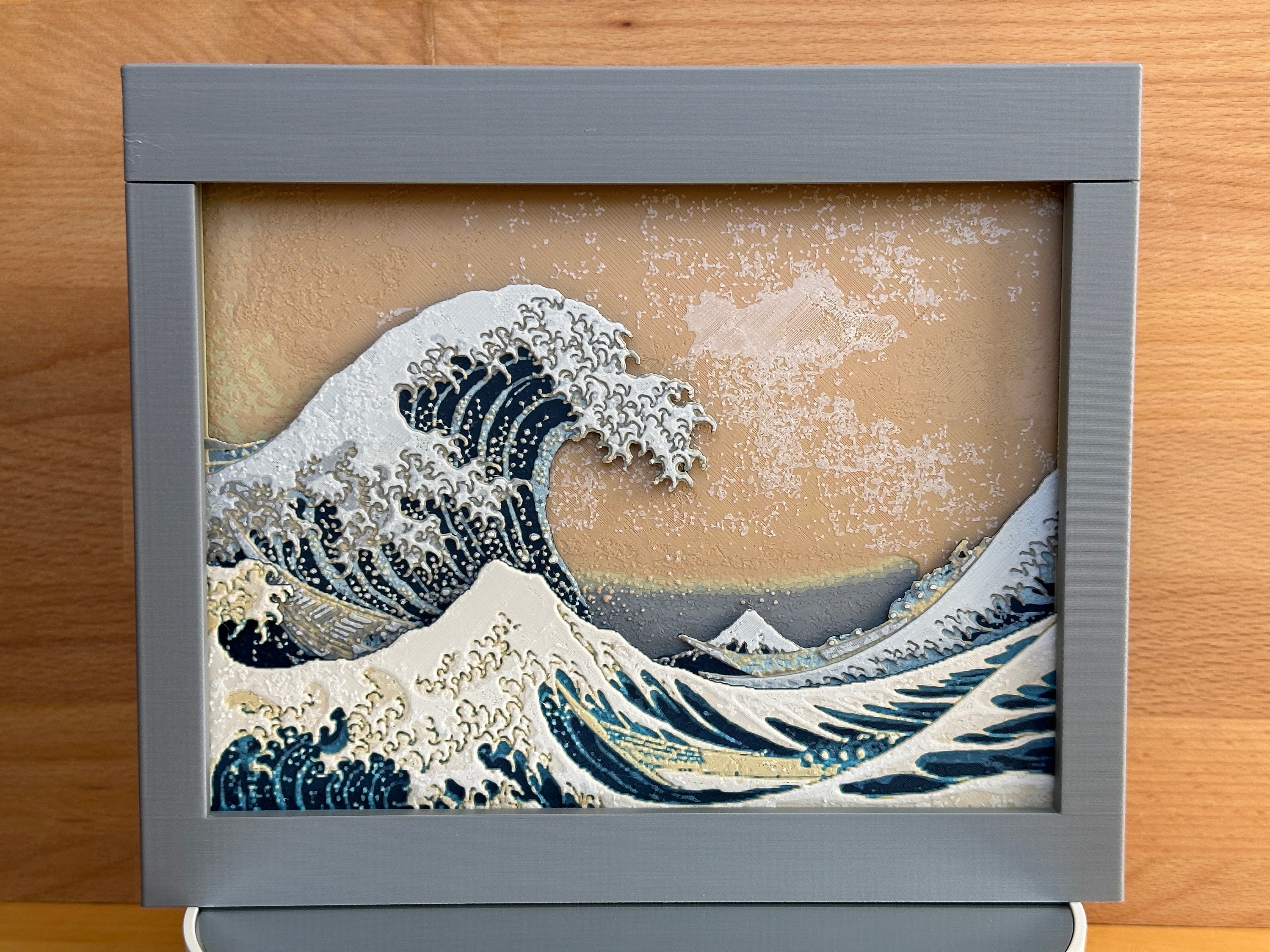 アート・デザイン・音楽 Gaijin and The Great Wall Surprise Box The Great Wave Inspired 9x9 3D Shadow Box Art | MakerPlace