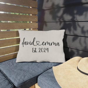 Personalized Pillows, Wedding Gifts, Est Date Custom Pillow, Personalized Gift For Couples, Couples Name Gift, Throw Pillow For Couple, Home