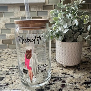 Masters Cup Sipper Glas - 16 Unzen, Geschenk für Sozialarbeiter, Benutzerdefinierte Trinkgeschirr, Motivationsbecher, umweltfreundlicher Getränkebehälter