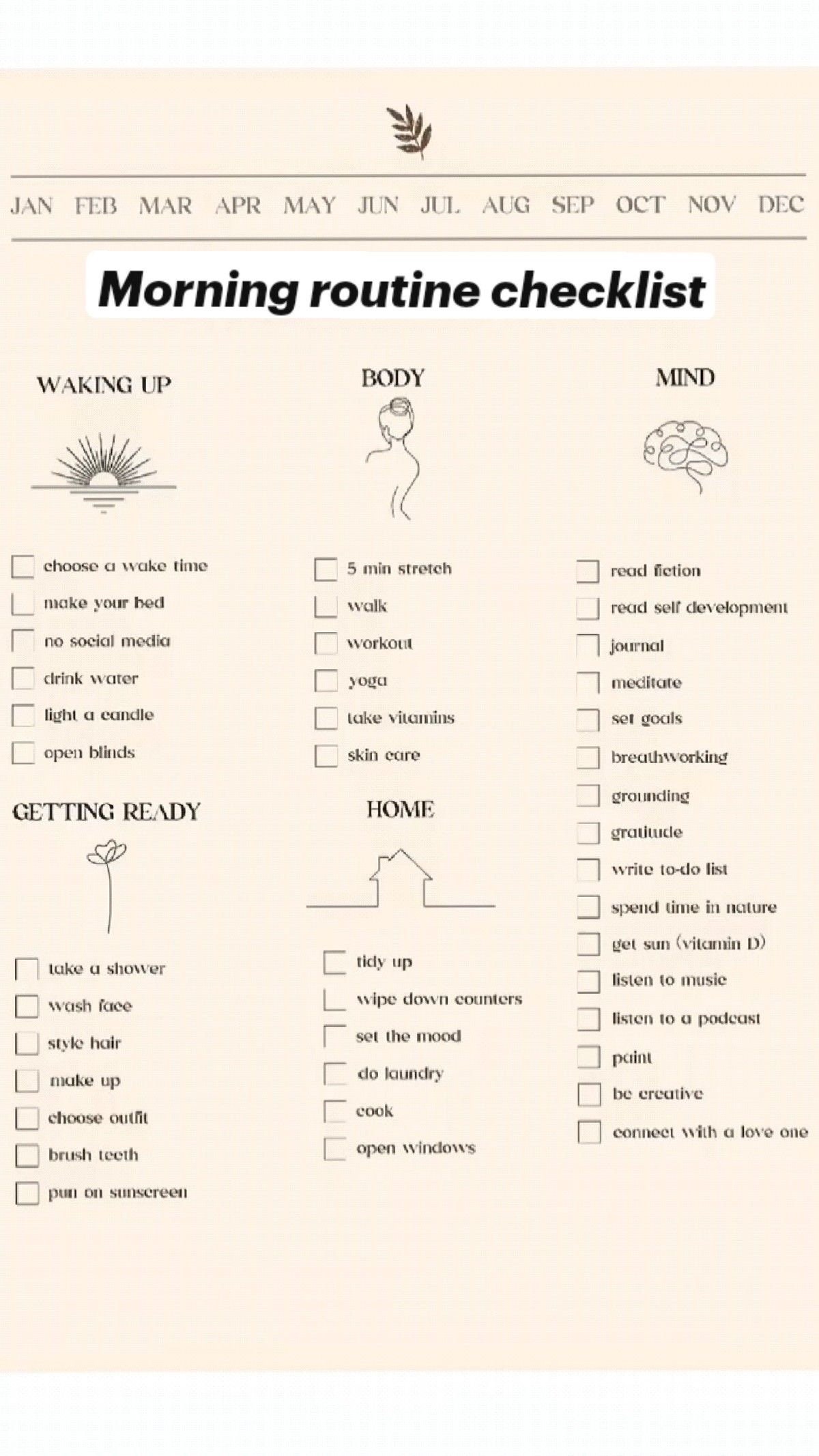 Morning Routine Checklist - Etsy
