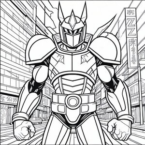 Metal Warrior Wrestling Coloring Books Power Ranger Coloring Book Adult coloring book Tokusatsu