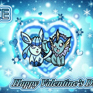 Magical Fox V-Day 3 2024 Water x Ice 8x10 in Digital Art Files