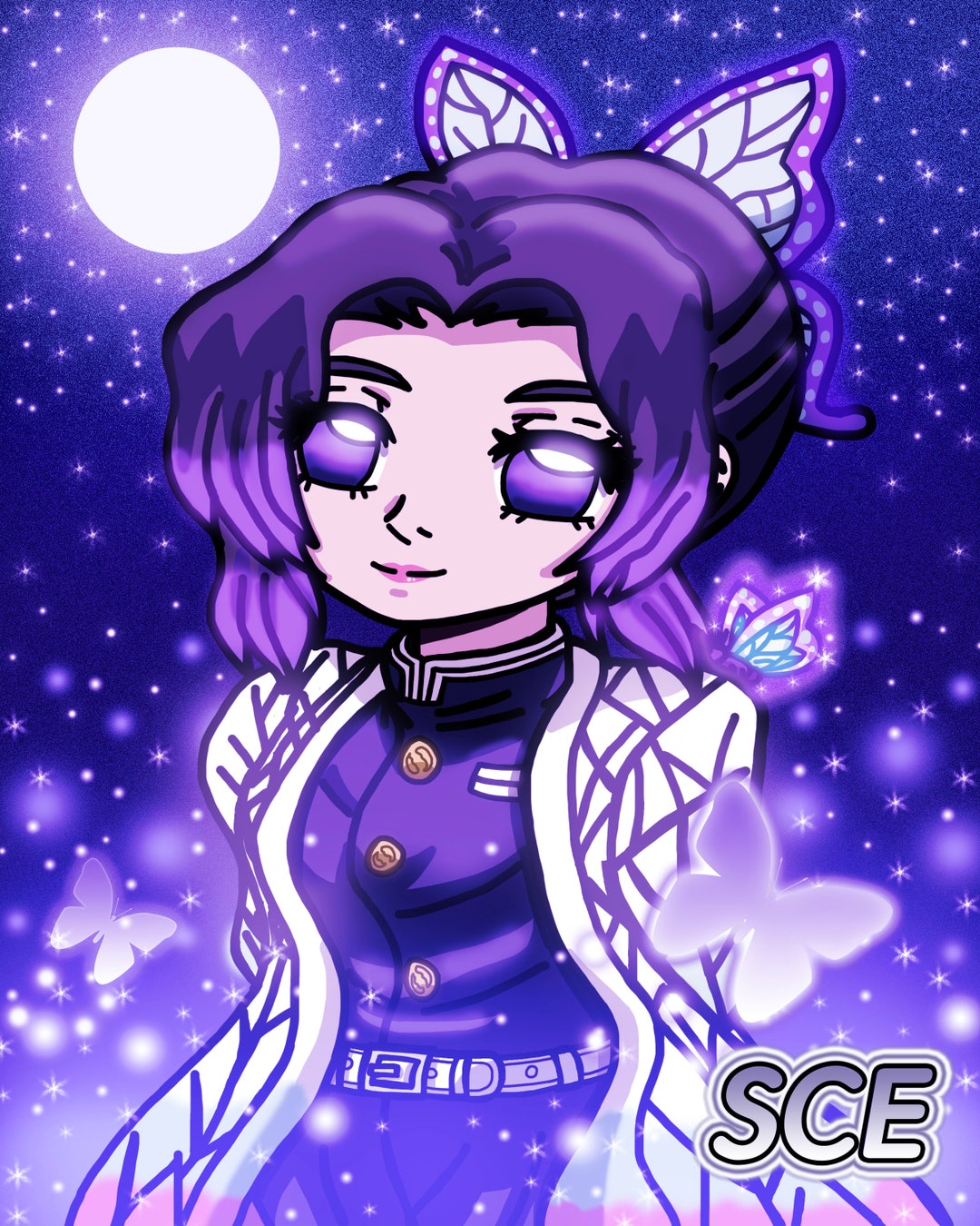 Shinobu Kocho 2024 Butterfly Mirage 8x10 in Digital Art demon Slayer - Etsy