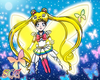 Super Sailor Moon 2024 Messiah of Love 8x10 in Digital Art (Sailor Moon S)