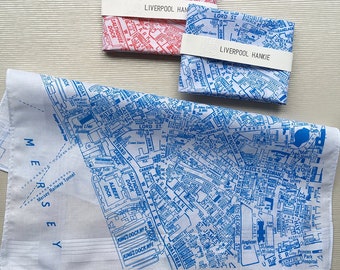 Liverpool city map hankie