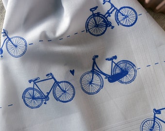 Bike Love printed bicycle pattern cotton handkerchief