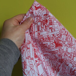 Manchester Hankie screen printed vintage map handkerchief image 2