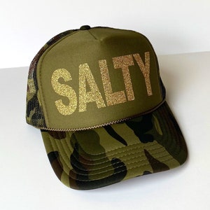 SALTY Camo With Gold Glitter Trucker Hat