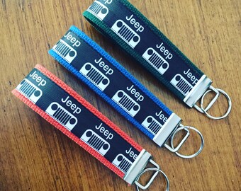 JEEP Key FOB, JEEP Key Chain, Key Holder, KeyFob Wristlet Keychain, House Keys, Accessories