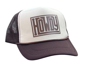 Howdy Brown/Tan Trucker Hat