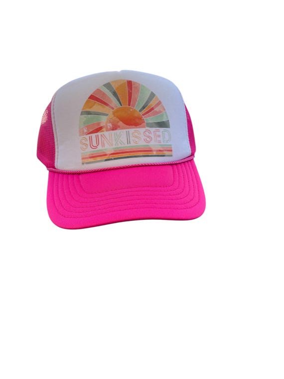 Sunkissed Teal/White Front Trucker Hat/Beach Hat