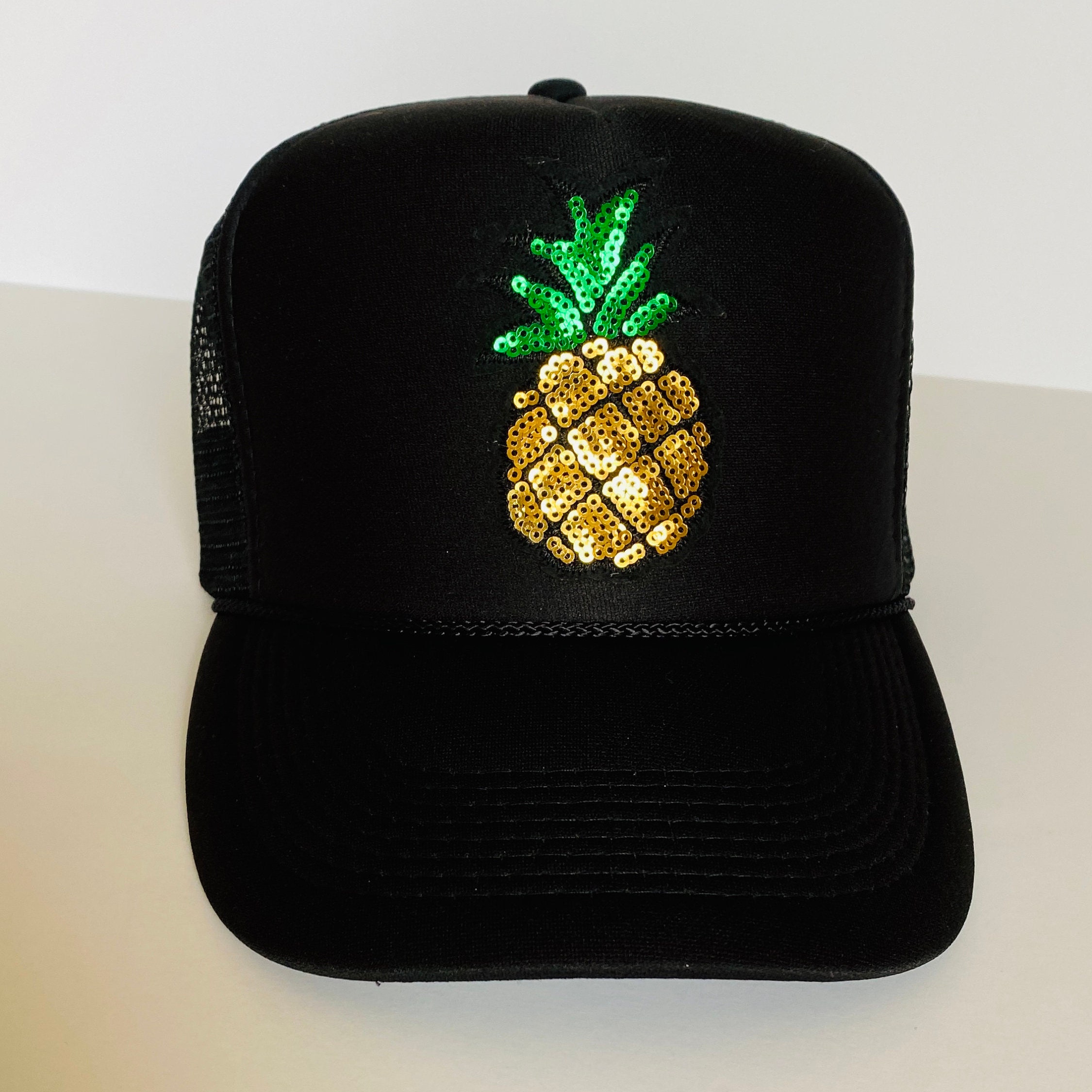 Pineapple Patch Solid Black Trucker Hat 