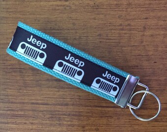 New Color Mint Green JEEP Key FOB, JEEP Key Chain, Key Holder, KeyFob Wristlet Keychain, House Keys, Accessories,