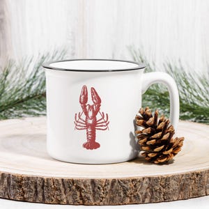 Maine Camp Mug/ lobster/ ceramic