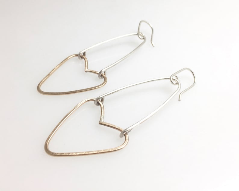 gold-filled heart earrings image 1