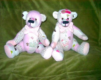 7) Patchwork style Memory Bear