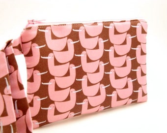 Zippered Wristlet- Lizzie House Tissu-Canards