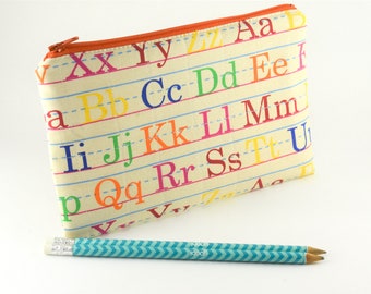 Zippered Pouch-ABC's-Free Shipping