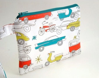 Zippered Wristlet- Circa 50 Organic Fabric