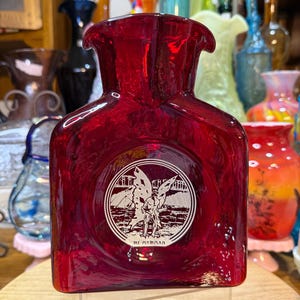 blenko 2024 Mothman ruby water bottle