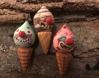 Spun Cotton Ice Cream Ornament