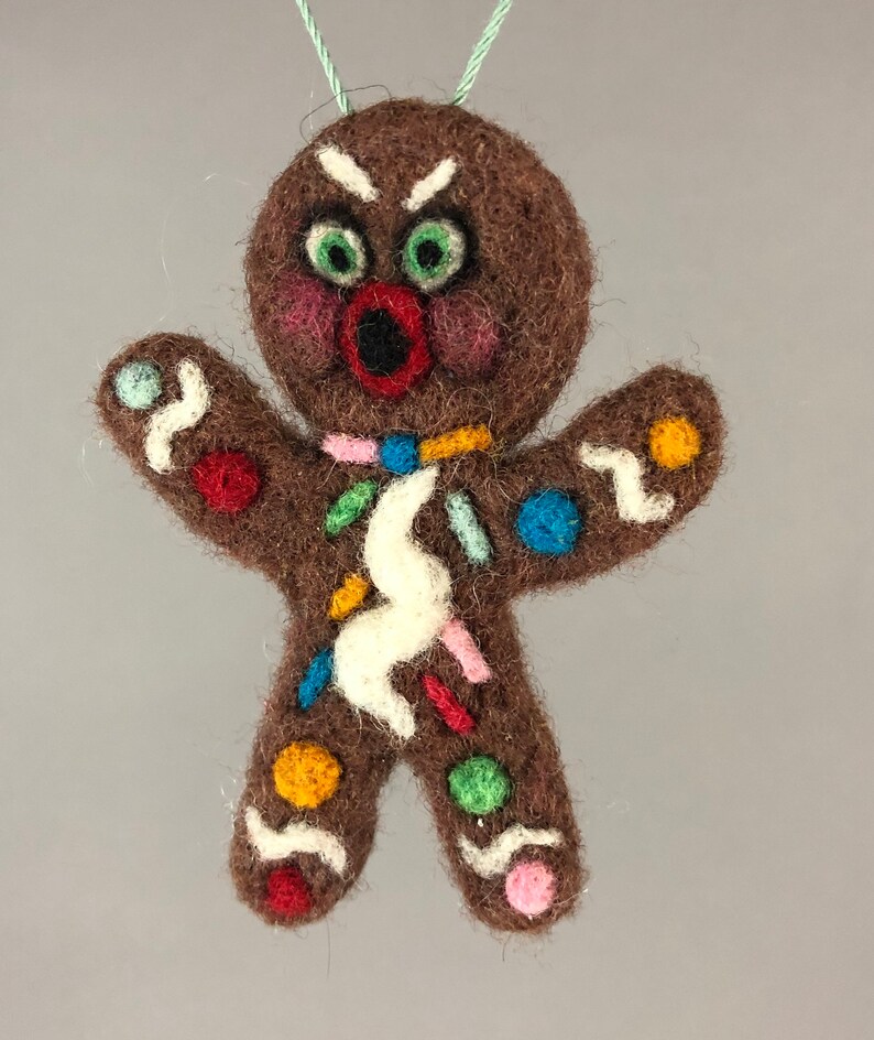 Felted Gingerbread Ornaments - Etsy