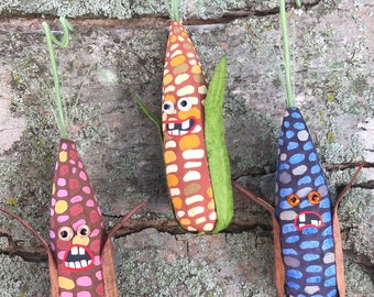 Spun Cotton Corn Cob Ornament