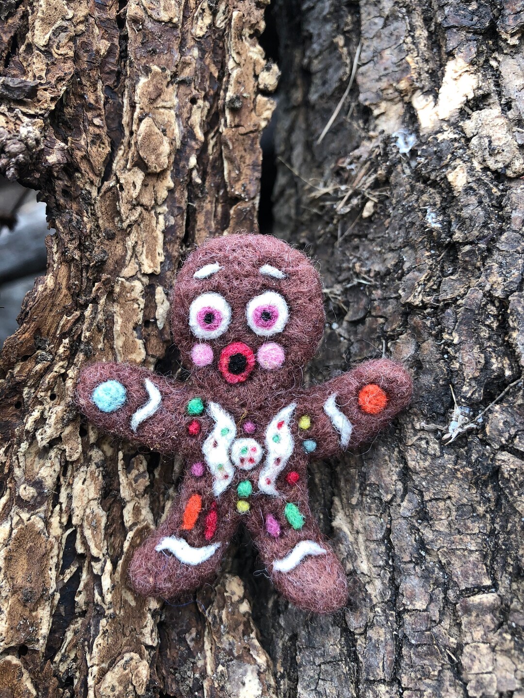 Felted Gingerbread Ornaments - Etsy