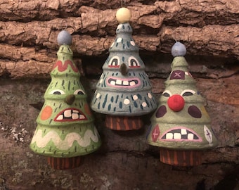 Spun Cotton Christmas Tree Ornament
