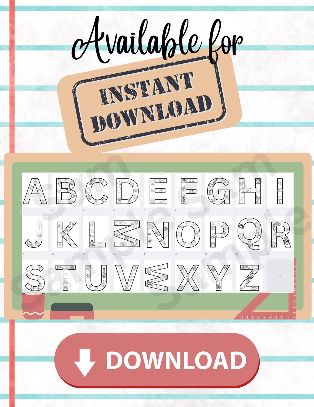 Alphabet Coloring Pages: Preschool Letter Recognition Activity (PDF ...