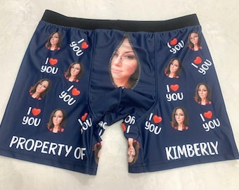 Personalized Face Boxer Briefs, Custom Photo Underwear,Funny Personalized Boxer Briefs, Men's Boxers - Birthday Gift For Boyfriend, Husband
