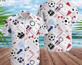 Voetbalshirt WK 2026, voetbalfan button-up shirt, all-over print voetbalshirt stijl shirt, FIFA 2026 fan cadeau, wedstrijddag outfit