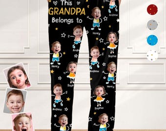Pyjamabroek met aangepaste foto - gepersonaliseerde kerstverjaardagscadeaus voor opa, oma - Grand Love Makes Holidays Bright, Daddy hoort erbij