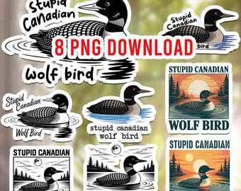 Stupid Canadian Wolf Bird Png, Hockey Romance LGBT Hockey Fan Gift, Heated But Devote Movie Png, Team Hollanov Png