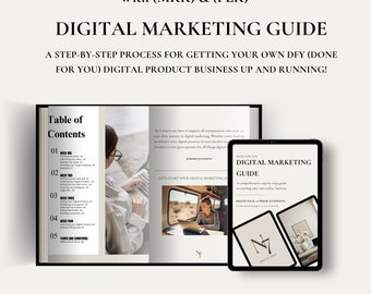 Productos digitales DFY para reventa, guía de marketing digital con derechos de reventa principales (MRR) y derechos de etiqueta privada (PLR), producto digital de reventa