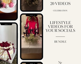 Faceless Reels | 20 Celebration Reel Bundle  | Aesthetic Faceless Reel Video | Lifestyle Reels | Faceless Reel Stock Video | IG Reel