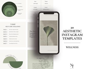 Plantillas de Pinterest de Wellness IG / Plantillas de Canva / Plantillas de bienestar y salud / Plantillas de salud holística de Pinterest / Hecho para usted