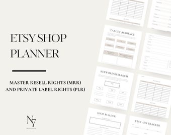 Planificador de tiendas DFY Etsy con derechos de reventa principales (MRR) y derechos de etiqueta privada (PLR)