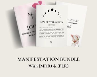 Paquete de manifestación, manifestación diaria, ley de atracción, afirmaciones con derechos de reventa principales (MRR) y derechos de etiqueta privada (PLR)