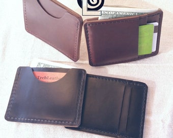 Horween Chromexcel Leather Slim Wallet Multi-Slim Black or Blue