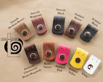 3 Pack of Leather Cord Holders for Apple iPhone or Samsung Smartphone