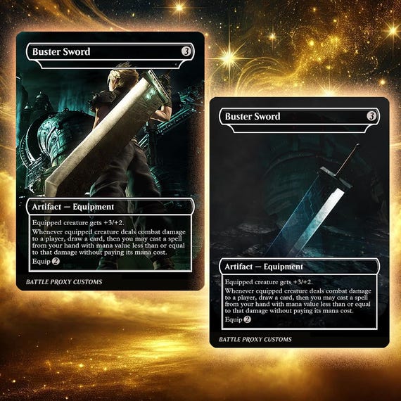 MTG Custom Proxy - Buster Sword – Final Fantasy - Etsy